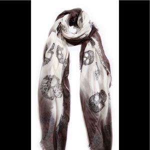 Cashmere Glitter Sugar Skull scarf